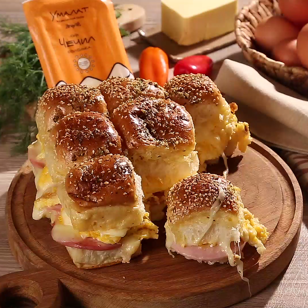 Как приготовить Булочки с ветчиной и сыром