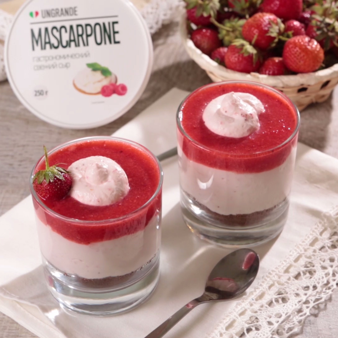 Как приготовить Мусс из клубники с маскарпоне